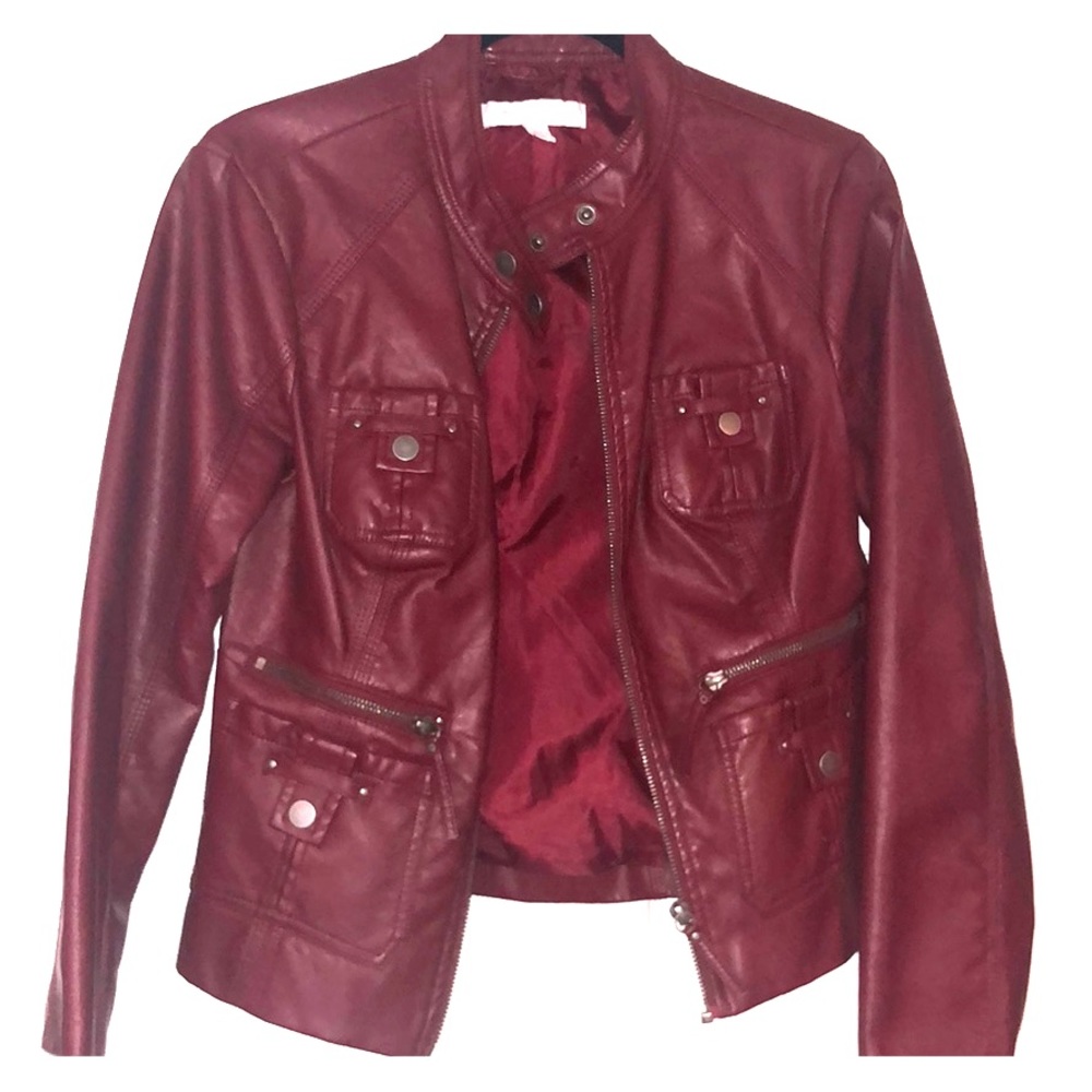 Burgundy Leather Jacket